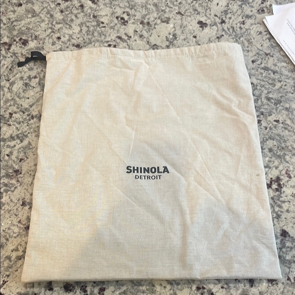Shinola Detroit Cream Storage Bag dust bag 15 x 17 purse tote
